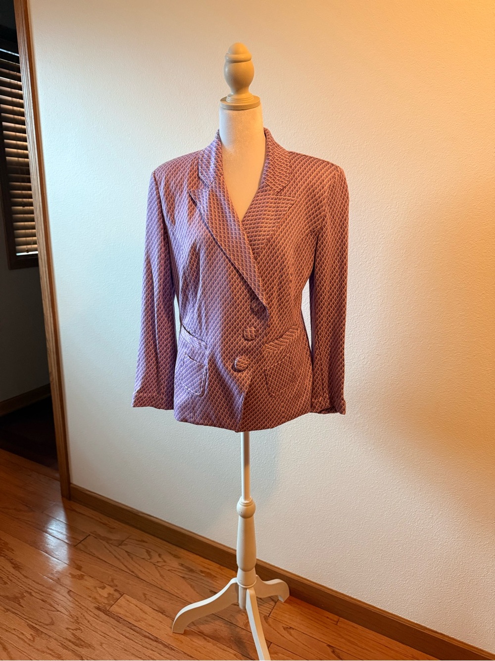 CAbi Dusty Mauve Textured Blazer